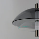 Black Chrome-Smoke-Clear Arya Pendant Light by Studio M