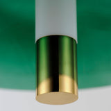 French Gold-Emerald Green-Clear Arya Pendant Light by Studio M