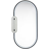 Black-White Alabaster Stonewall Mirror Wall Sconce by Studio M