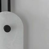 Black-White Alabaster Stonewall Mirror Wall Sconce by Studio M