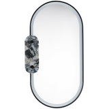 Black-Striae Arya Stonewall Mirror Wall Sconce by Studio M