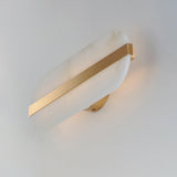 Brushed Champagne Stonewall Alabaster Wall Sconce by Studio M