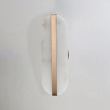 Brushed Champagne Stonewall Alabaster Wall Sconce by Studio M