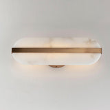 Brushed Champagne Stonewall Alabaster Wall Sconce by Studio M