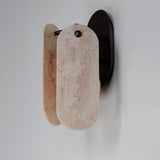 Brushed Bronze-Rose Jade Megalith Stone Wall Sconce by Studio M