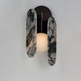 Brushed Bronze-Striae Arya Megalith Stone Wall Sconce by Studio M