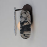 Brushed Bronze-Striae Arya Megalith Stone Wall Sconce by Studio M