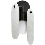Gunmetal-Spanish Alabaster Megalith Stone Wall Sconce by Studio M