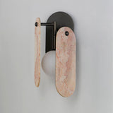 Gunmetal-Rose Jade Megalith Stone Wall Sconce by Studio M