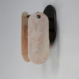 Gunmetal-Rose Jade Megalith Stone Wall Sconce by Studio M