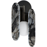 Gunmetal-Striae Arya Megalith Stone Wall Sconce by Studio M