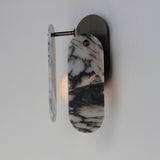 Gunmetal-Striae Arya Megalith Stone Wall Sconce by Studio M