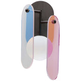 Brushed Bronze Megalith Dichroic Glass Wall Sconce by Studio M