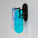 Brushed Bronze Megalith Dichroic Glass Wall Sconce by Studio M