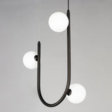 3 Light-Brushed Bronze Contour Pendant by Studio M
