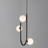 3 Light-Brushed Bronze Contour Pendant by Studio M