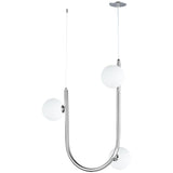 3 Light-Polished Chrome Contour Pendant by Studio M