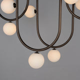 16 Light-Brushed Bronze Contour Fixed Stem Pendant by Studio M