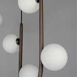 16 Light-Brushed Bronze Contour Fixed Stem Pendant by Studio M