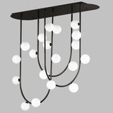 19 Light-Brushed Bronze Contour Fixed Stem Pendant by Studio M