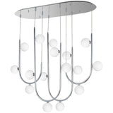 16 Light-Polished Chrome Contour Fixed Stem Pendant by Studio M