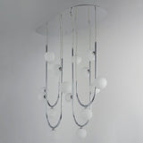 16 Light-Polished Chrome Contour Fixed Stem Pendant by Studio M