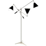 Nickel Plated and Glossy Black Sinatra Floor Lamp by Delightfull