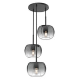 Samar Multi-Light Chandelier By Kuzco - Black/Smoked