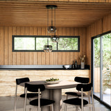 Samar Multi-Light Chandelier By Kuzco - Black Smoked Above the Table