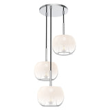 Samar Multi-Light Chandelier By Kuzco - Chrome/Opal Glass