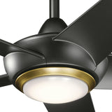 Kapono Outdoor Ceiling Fan - Satin Black Detailed
