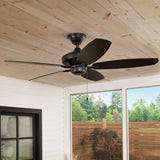 Renew Patio Ceiling Fan - Satin Black Lifestyle