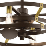 Cavelli Fan - Satin Natural Bronze Detailed