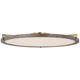 Shuffle Flush Mount By Visual Comfort Model, Size: Large, Finish: Natural Brass