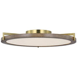 Shuffle Flush Mount By Visual Comfort Model, Size: Medium, Finish: Natural Brass