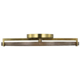 Shuffle Flush Mount By Visual Comfort Model, Size: Medium, Finish: Natural Brass