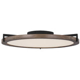 Shuffle Flush Mount By Visual Comfort Model, Size: Medium, Finish: Nightshade Black