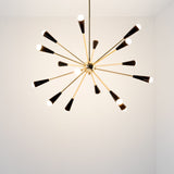 Sputnik Chandelier By Stilnovo, Finish: Oro Nero