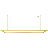 Stagger Halo Uplight Linear Suspension By Visual Comfort Model, Size: Large, Finish: Natural Brass