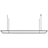 Stagger Halo Uplight Linear Suspension By Visual Comfort Model, Size: Large, Finish: Nightshade Black