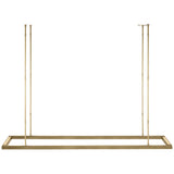 Stagger Halo Uplight Linear Suspension By Visual Comfort Model, Size: Medium, Finish: Natural Brass