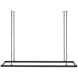 Stagger Halo Uplight Linear Suspension By Visual Comfort Model, Size: Medium, Finish: Nightshade Black