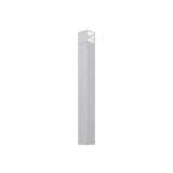 Stature Bollard With Square Luminaire By Dals Silver Grey
