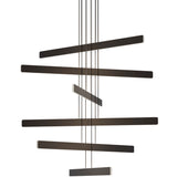 Sub Circular Chandelier By Koncept, Number Of Tiers: 6, Finish: Black