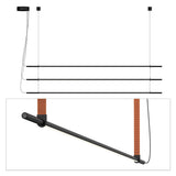 T.O Pendant By Pablo, Number Of Lights: Three Stack, Finish: Matte Black, Color: Burnt Orange