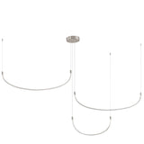 Talis Triple Suspension By Kuzco, Size: Medium, Finish: Brushed Nickel