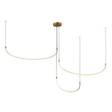 Talis Triple Suspension By Kuzco, Size: Large, Finish: Brushed Gold