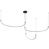 Talis Triple Suspension By Kuzco, Size: Large, Finish: Black