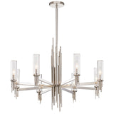 Torres Chandelier By Alora, Finish: Polished Nickel, Size: Medium