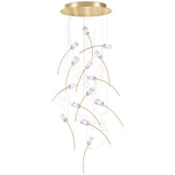Prisma Brass 14 Light Tulip Round Suspension by Slamp